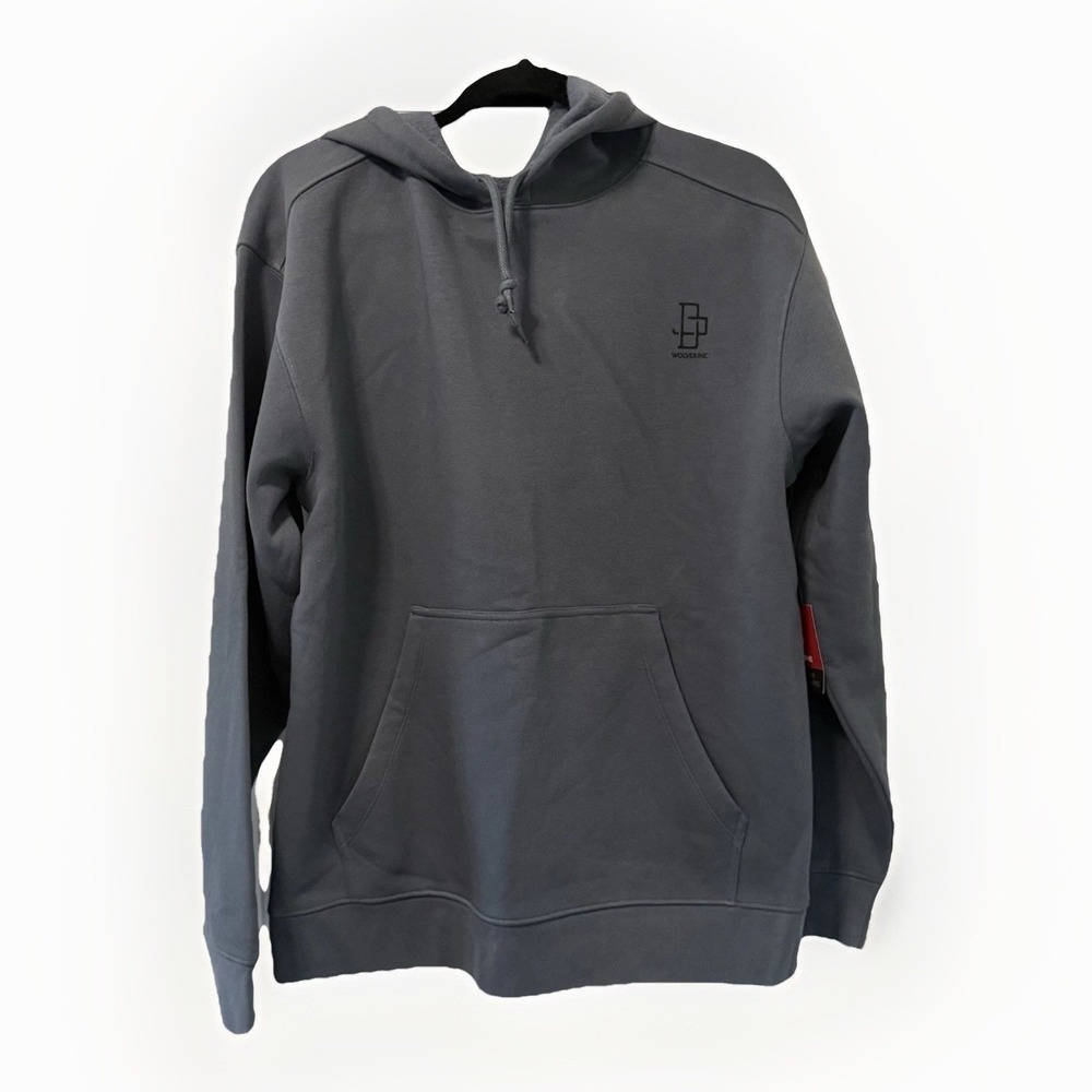 Wolverine Mens Blue Graphic Hoodie‎ Jordon Davis Line Long Sleeve Size M NWT